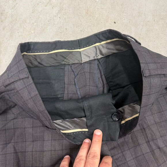 Pal Zileri Dress Pants Check Wool Trousers Made in Italy Grey 32x30 - Picture 3 of 9